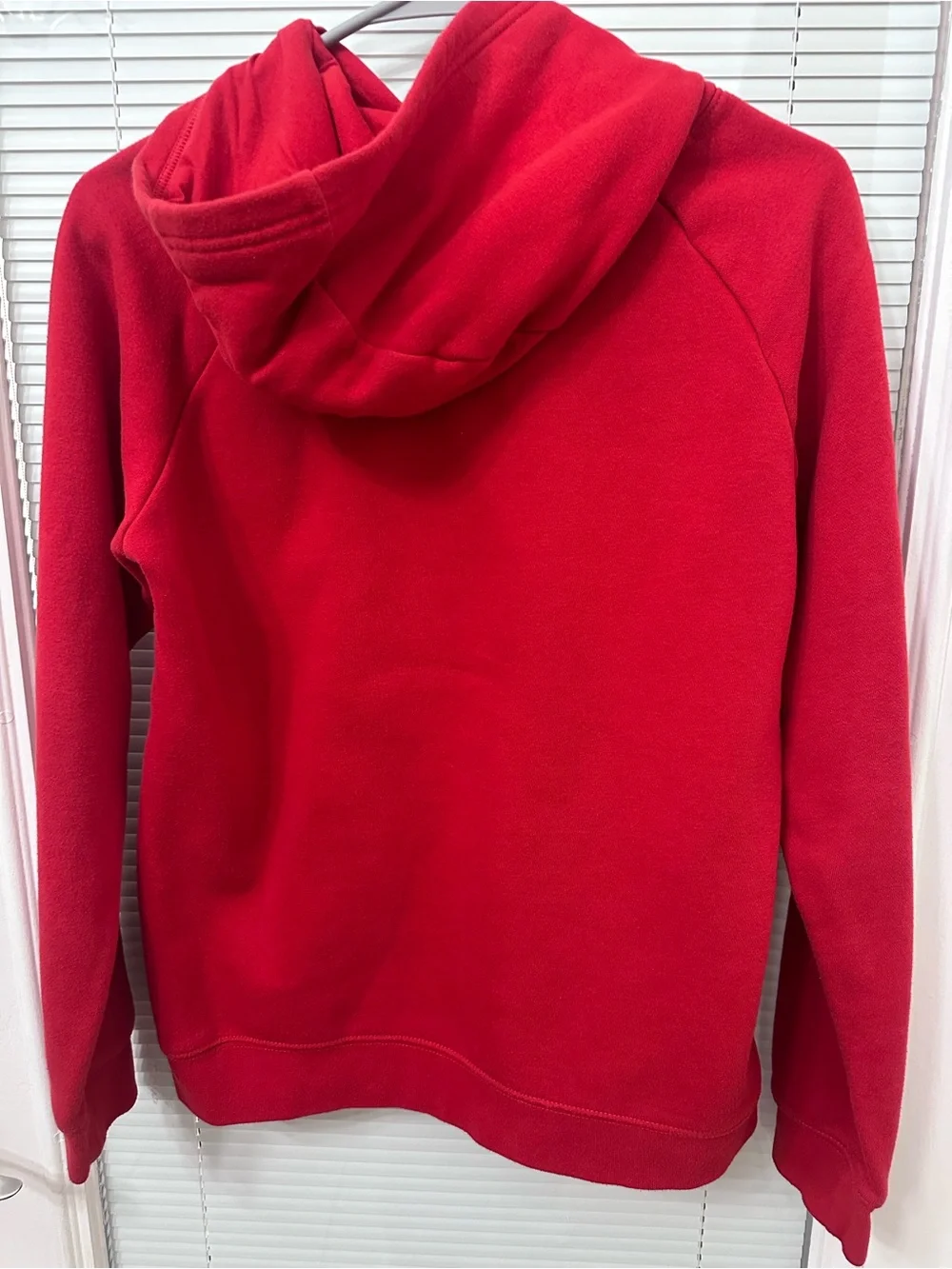 Nike Red Boys Crewneck Hoodie with Black & White Logo